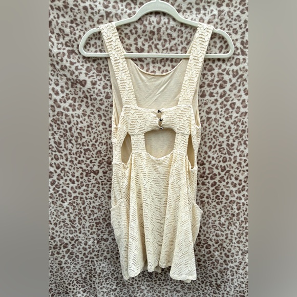 Free People Ivory Tea Poppy Stretch Lace Mini Dress - Picture 3 of 5